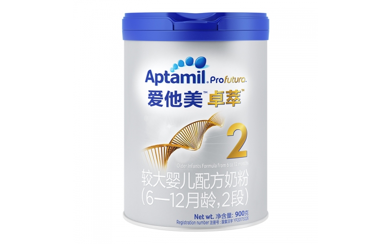 愛他美（Aptamil） 卓萃較大嬰兒配方奶粉（6-12月齡，2段） 900g