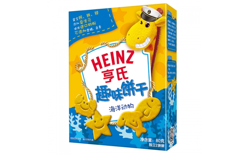 亨氏 （Heinz）寶寶零食餅干 卡通造型趣味餅干 兒童餅干 海洋動(dòng)物