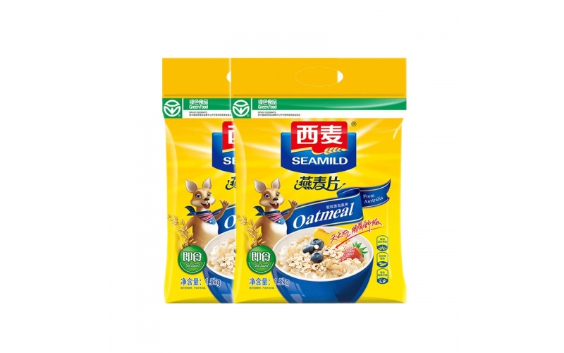 西麥 燕麥片 無添加蔗糖 營(yíng)養(yǎng)早餐食品牛奶好搭檔 即食 超值谷物代餐麥片1500g袋裝