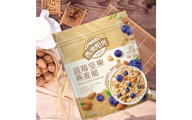 西麥西澳陽光藍(lán)莓堅(jiān)果燕麥脆450g袋 即食干吃冷泡早餐谷物燕麥片代餐 藍(lán)莓堅(jiān)果燕麥脆450g