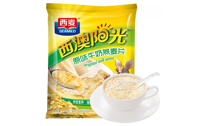 西麥 燕麥片 西澳陽光 營養(yǎng)早餐食品 即食 原味牛奶谷物代餐麥片560g（28g-20小袋）獨(dú)立包裝