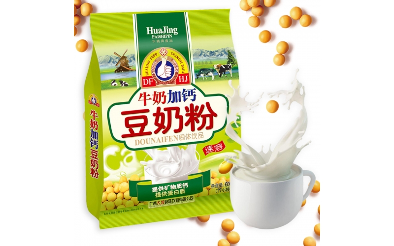 華精牛奶加鈣豆奶粉 智力燕麥片旗下品牌 獨(dú)立小包裝600g