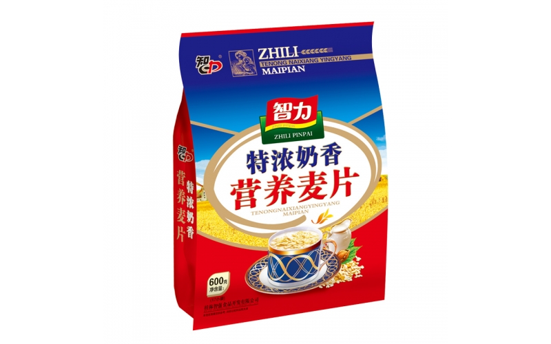 智力 特濃奶香營養(yǎng)麥片600g/17小袋 即食沖飲早餐沖飲燕麥片